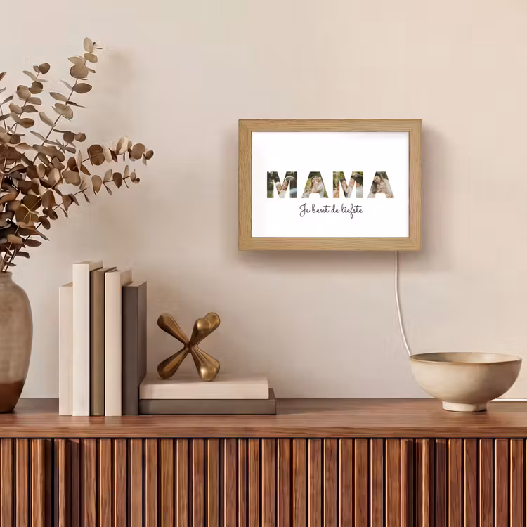 Gepersonaliseerde Lightbox - Mama - Lettercollage — 4