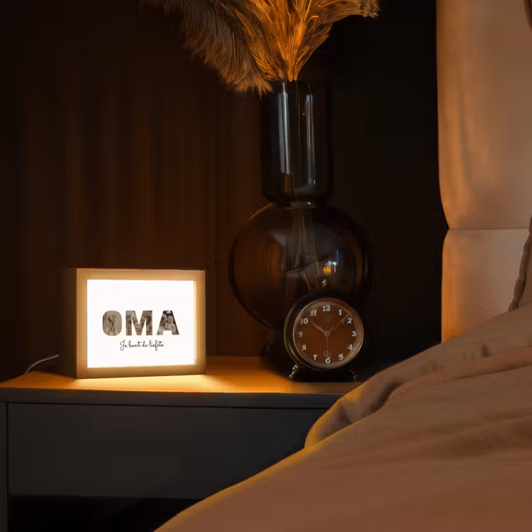 Gepersonaliseerde Lightbox - Oma - Lettercollage — 3