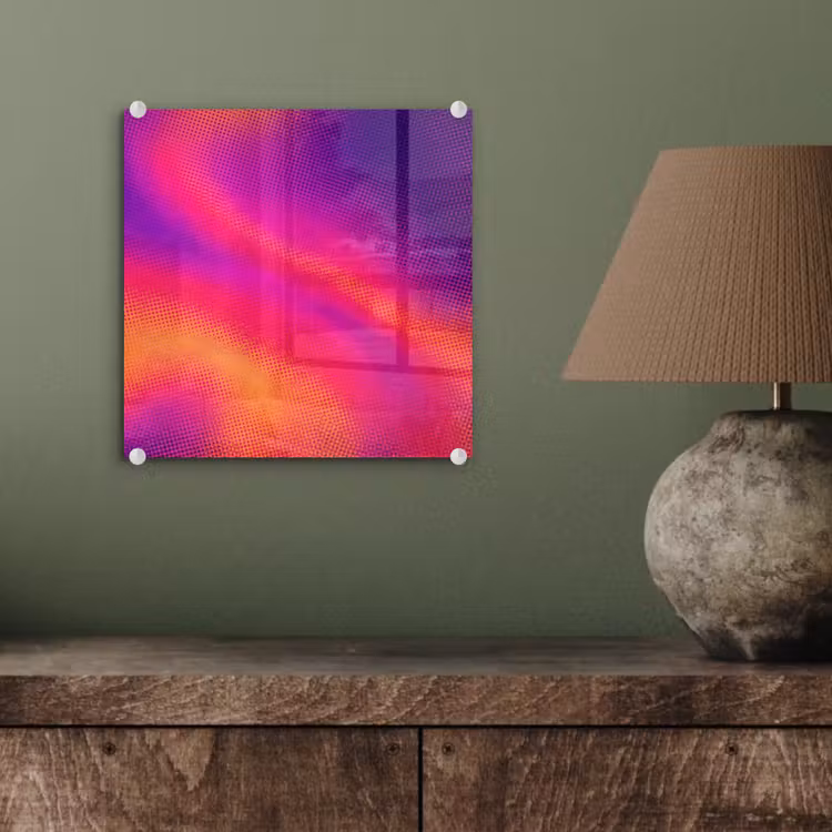 Glas schilderij - Abstract - Patroon - Kleurverloop — 4
