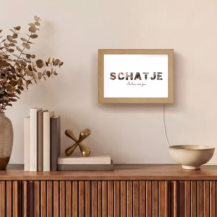 Gepersonaliseerde Lightbox - Schatje - Lettercollage — 3