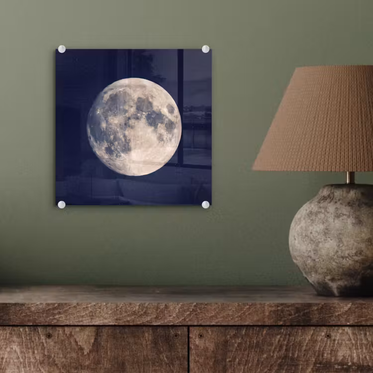 Glas schilderij - Ruimte - Maan - Kosmos — 4