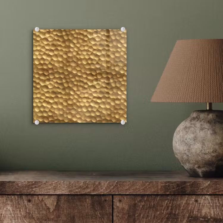Glas schilderij - Metaal - Dynamisch - Goud — 4