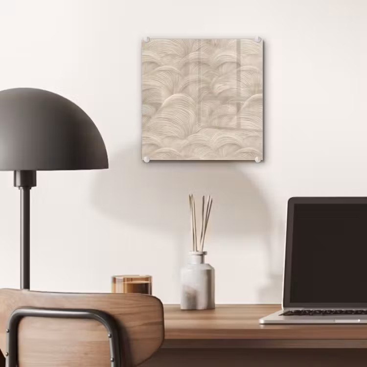 Glas schilderij - Bogen - Patroon - Beige — 7