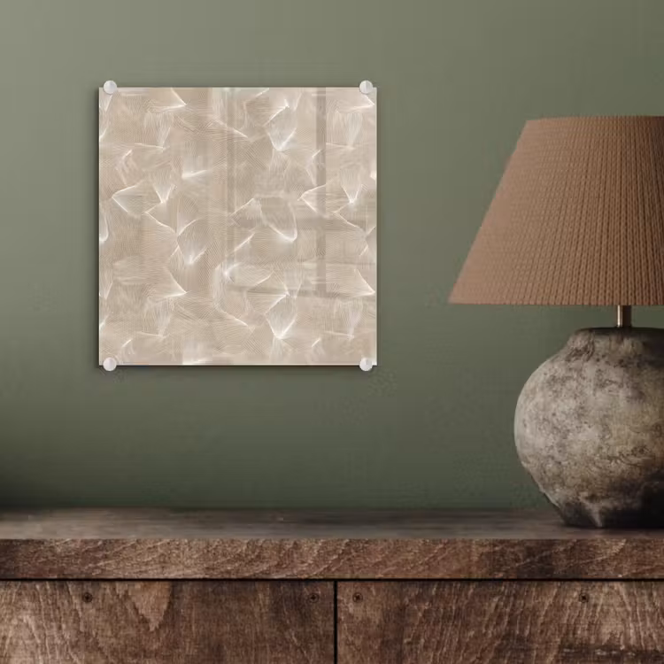 Glas schilderij - Organisch - Textuur - Beige — 4