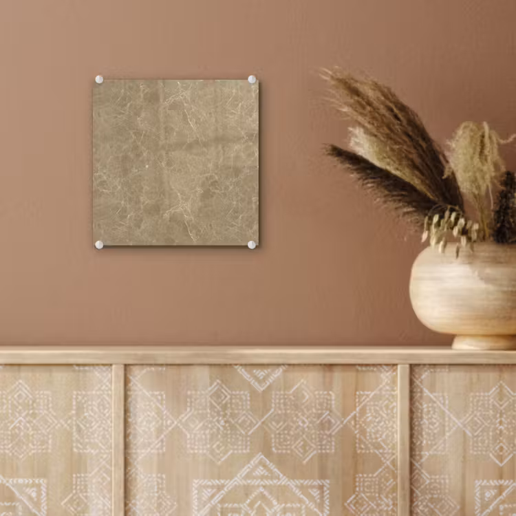 Glas schilderij - Beige - Marmer - Witte aders — 6