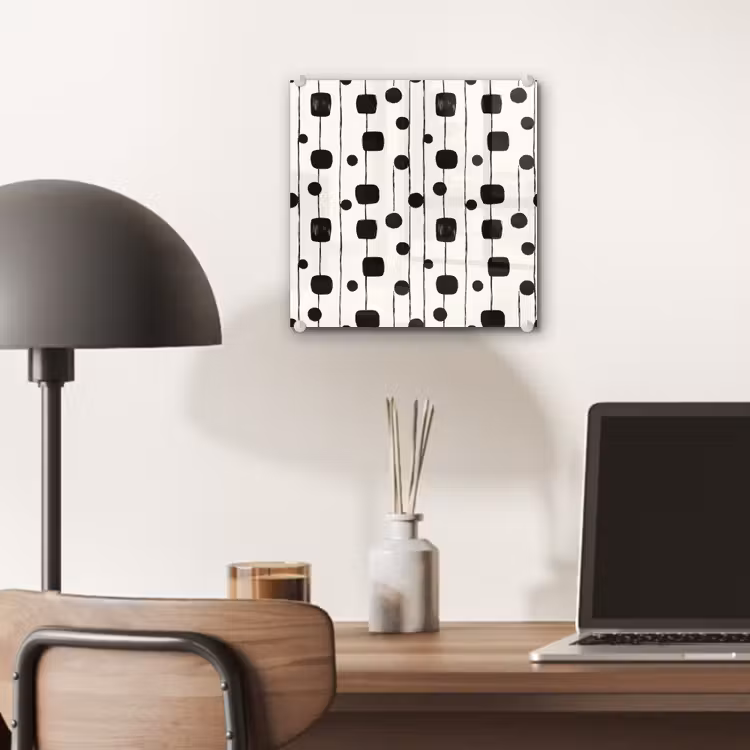 Glas schilderij - Grafisch - Modern - Zwart — 7