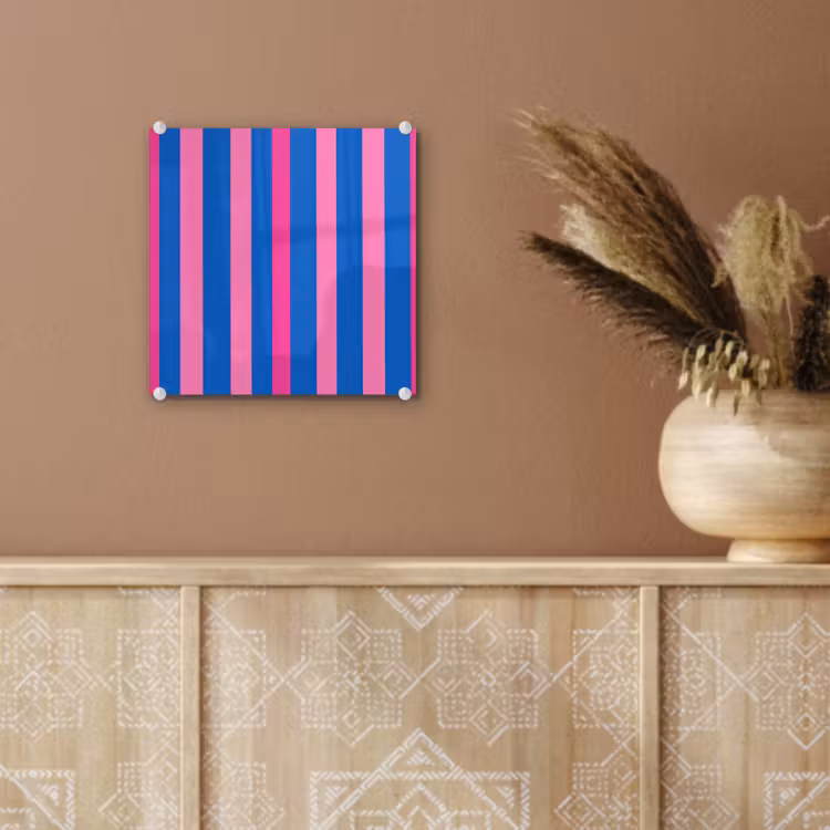 Glas schilderij - Modern - Optisch - Roze — 6
