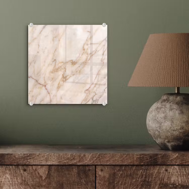 Glas schilderij - Marmer - Ader - Abstract - Wit - Goud — 4