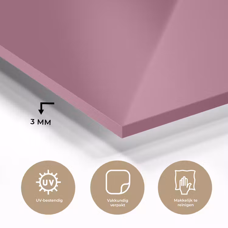 Glas schilderij - Berry - Roze -Pink — 3