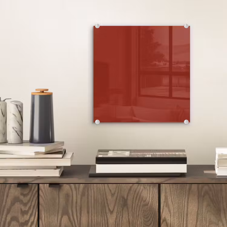 Glas schilderij - Burnt - Copper - Rood — 2