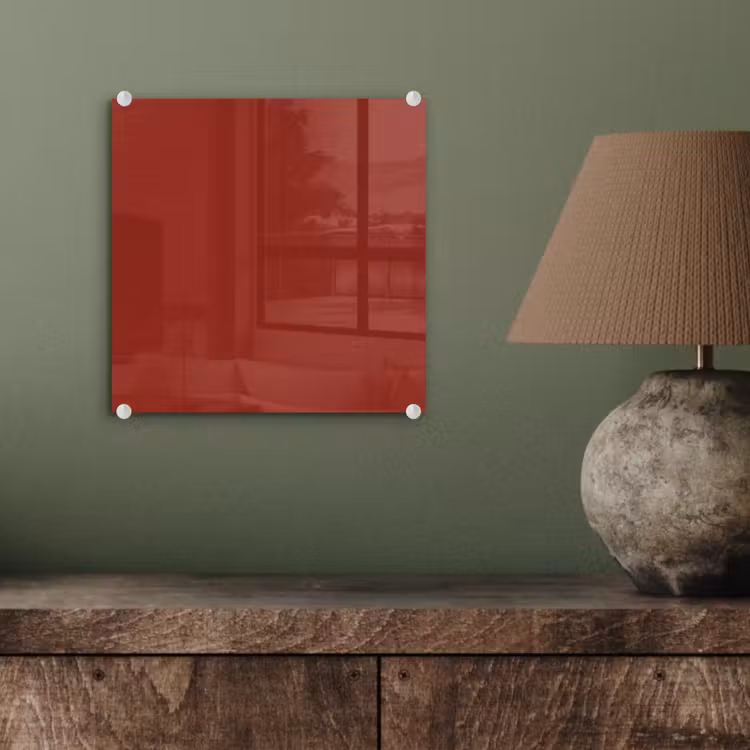 Glas schilderij - Burnt - Copper - Rood — 4