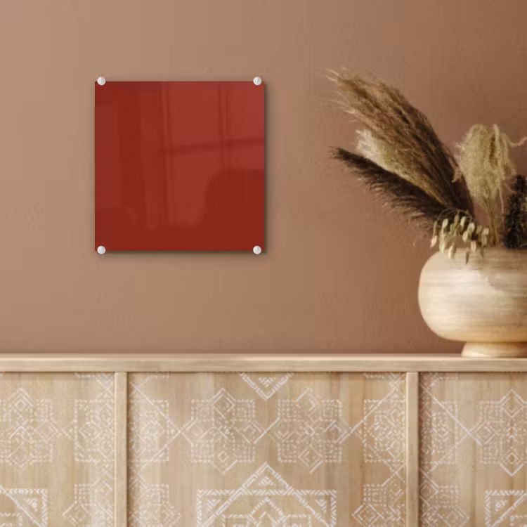 Glas schilderij - Burnt - Copper - Rood — 6