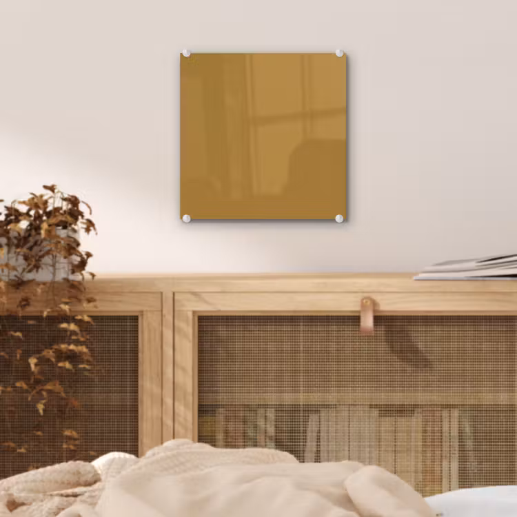 Glas schilderij - Rhythmic - Ochre - Geel — 5