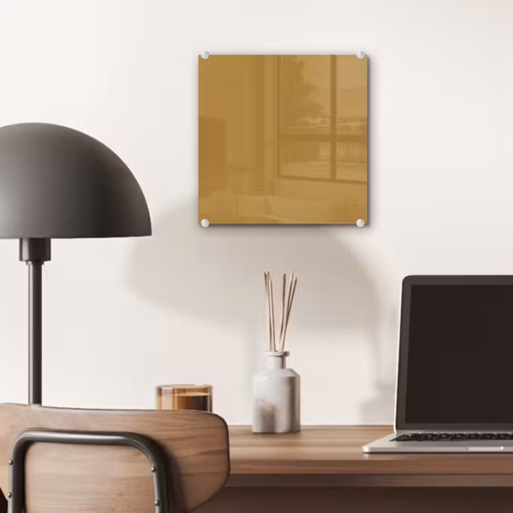 Glas schilderij - Rhythmic - Ochre - Geel — 7