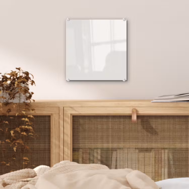 Glas schilderij - Pure - Alabaster - Wit — 5
