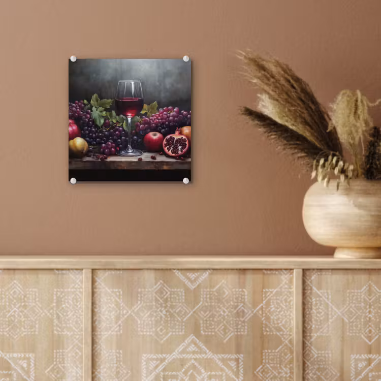 Glas schilderij - Wijn - Fruit - Stilleven — 6