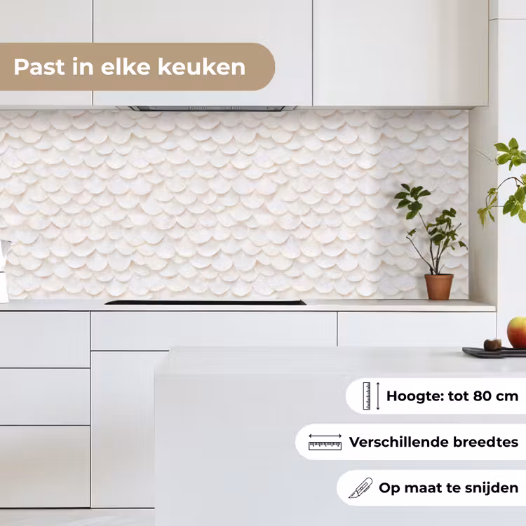 Keuken achterwand - Schubben - Wit - Elegant — 7