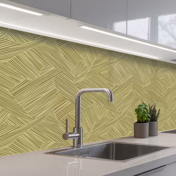 Keuken achterwand - Abstract - Modern - Groen — 2