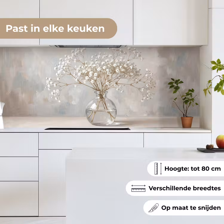 Keuken achterwand - Vaas - Gipskruid - Wit — 7