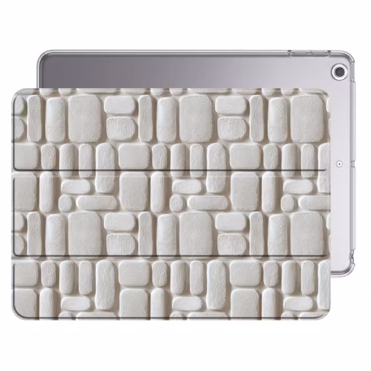 iPad hoes - Reliëf - Structuur - Wit — 1