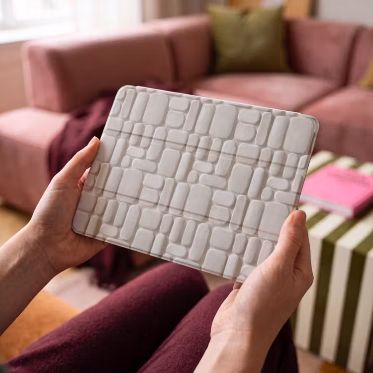 iPad hoes - Reliëf - Structuur - Wit — 3