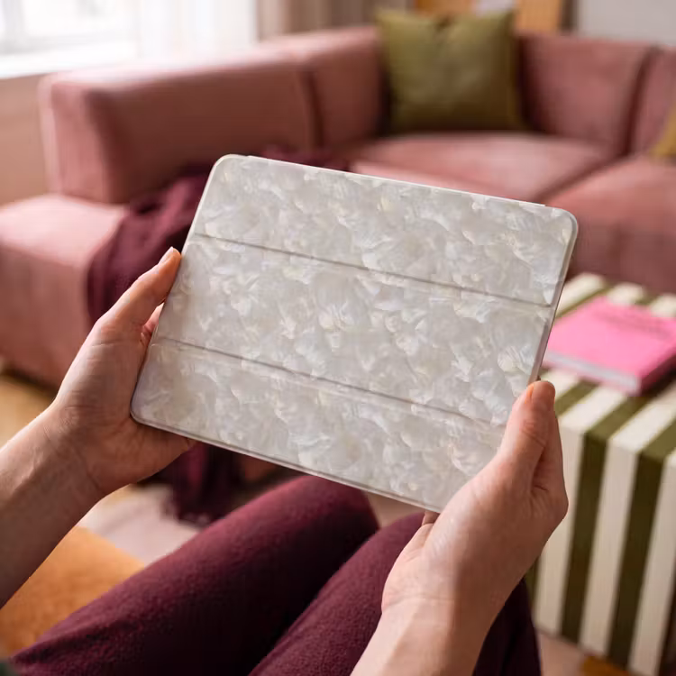 iPad hoes - Parelmoerglans - Wit - Schelp — 3