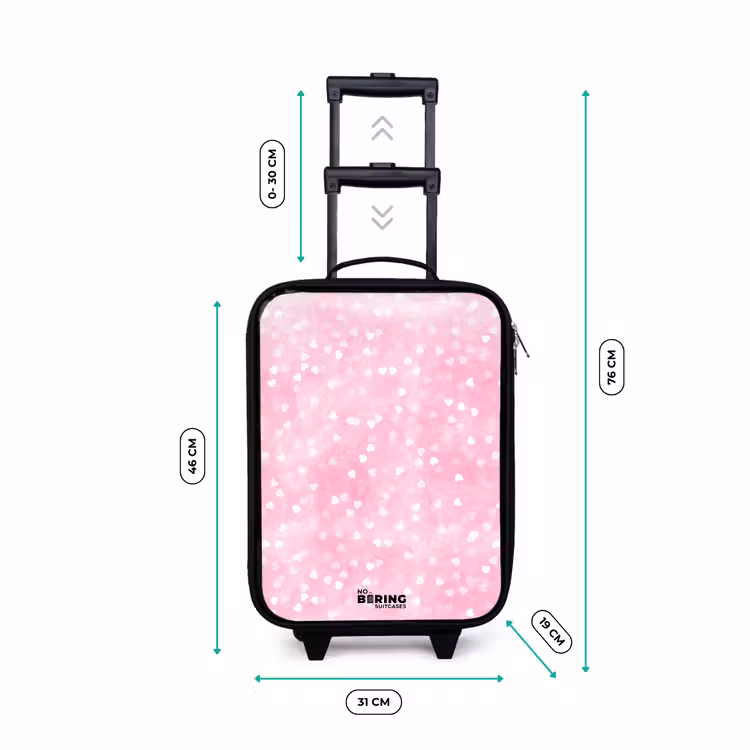 Kinderkoffer - Roze glitter hartjes — 7