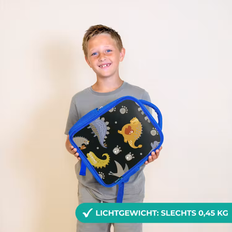 Kinderrugzak - Blauw - Liefdevolle dinosaurus β 2