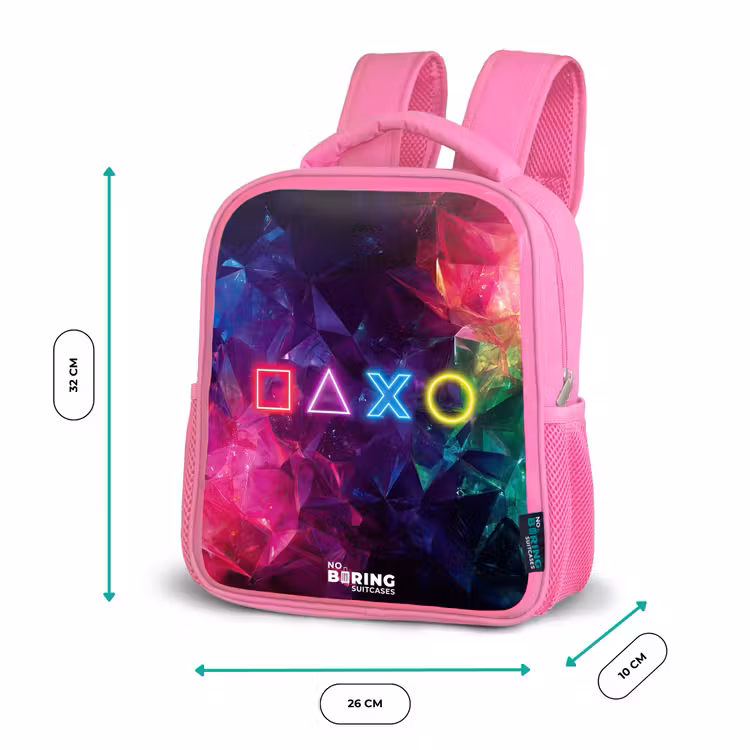 Kinderrugzak - Roze - Controller - Symbolen - Neon — 3