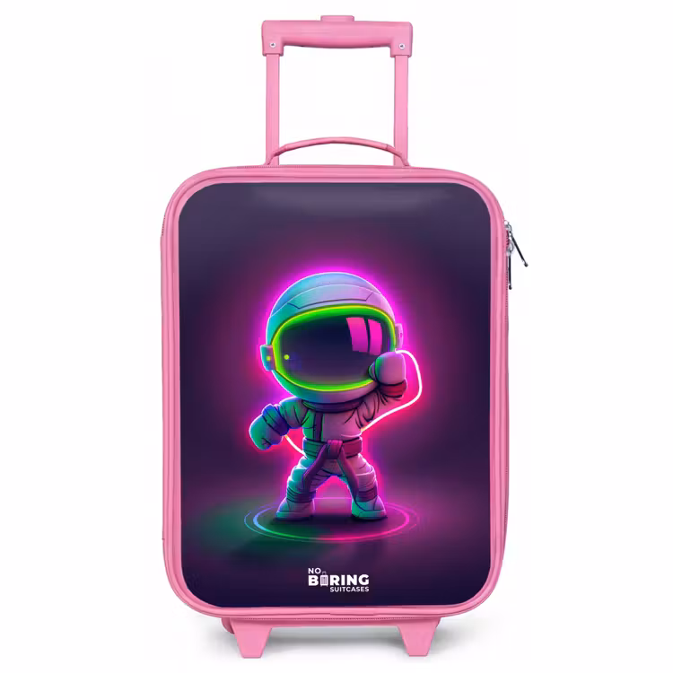 Kinderkoffer - Roze - Space karate neon — 1