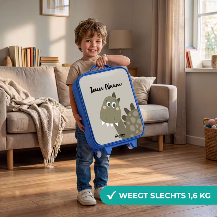 Kinderkoffer met naam - Blauw - Danny dino — 2