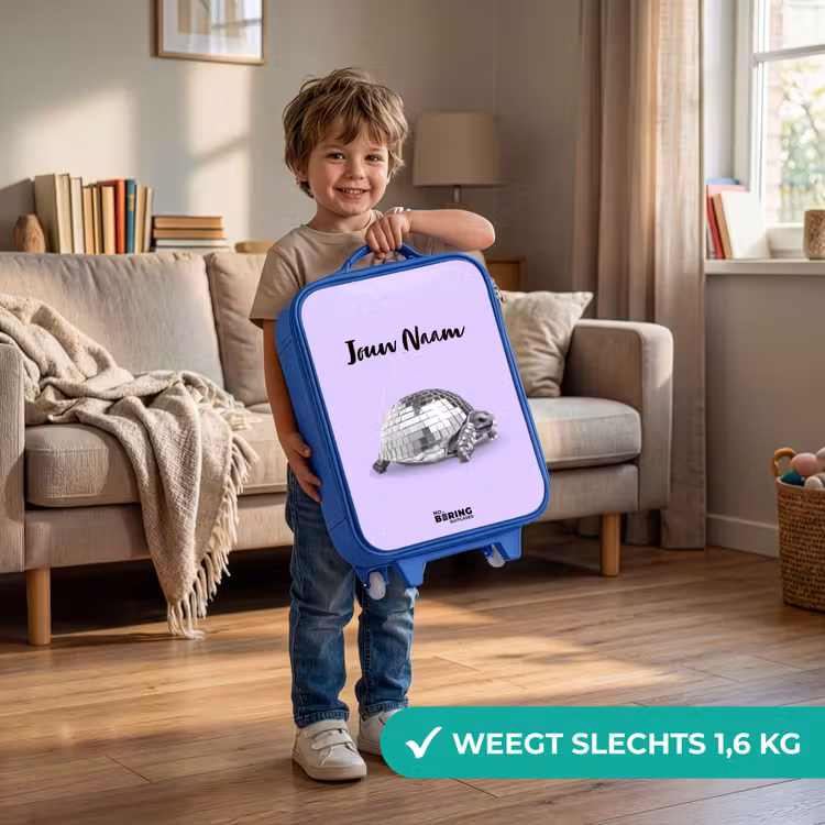 Kinderkoffer met naam - Blauw - Disco Dirk — 2