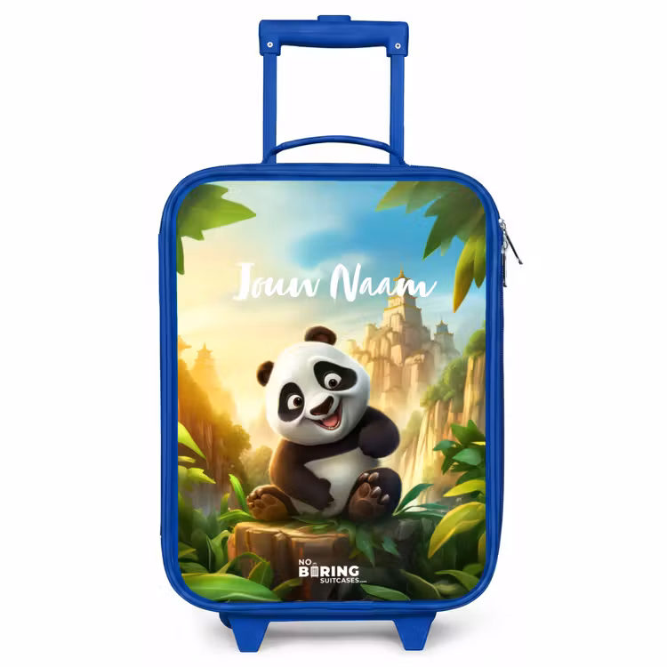 Kinderkoffer met naam - Blauw - Peter Panda — 1