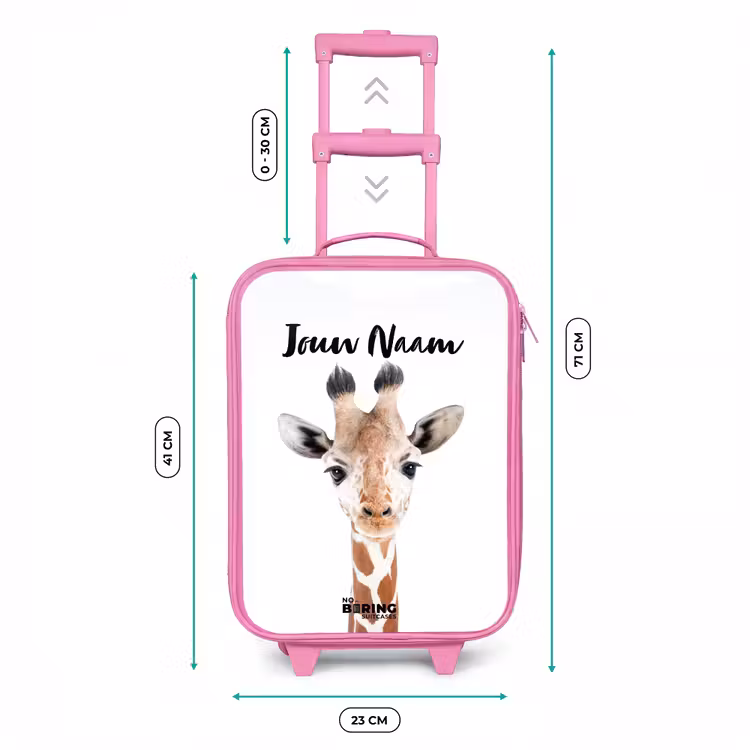 Kinderkoffer met naam - Roze - Gerrie Giraffe — 5
