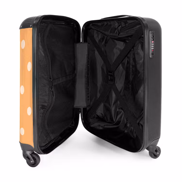 Koffer - Oranje stippen patroon — 3