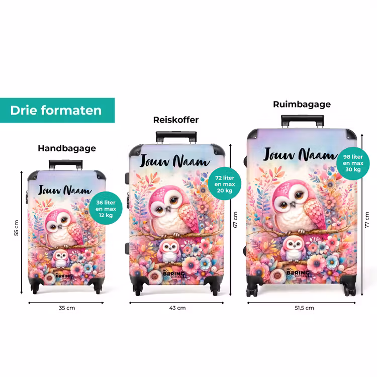Koffer met naam - Roze Robijn — 8