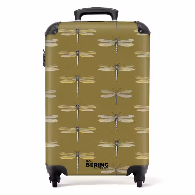 Koffer - Libellen - Patroon - Groen — 1