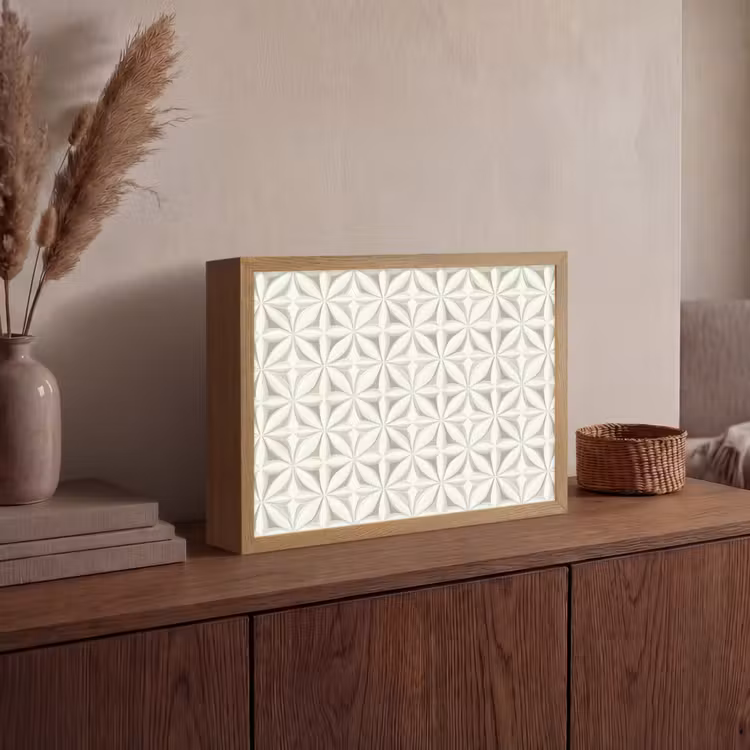 Lightbox - Wandlamp - Abstract - Structuur - Grijs - Wit — 4