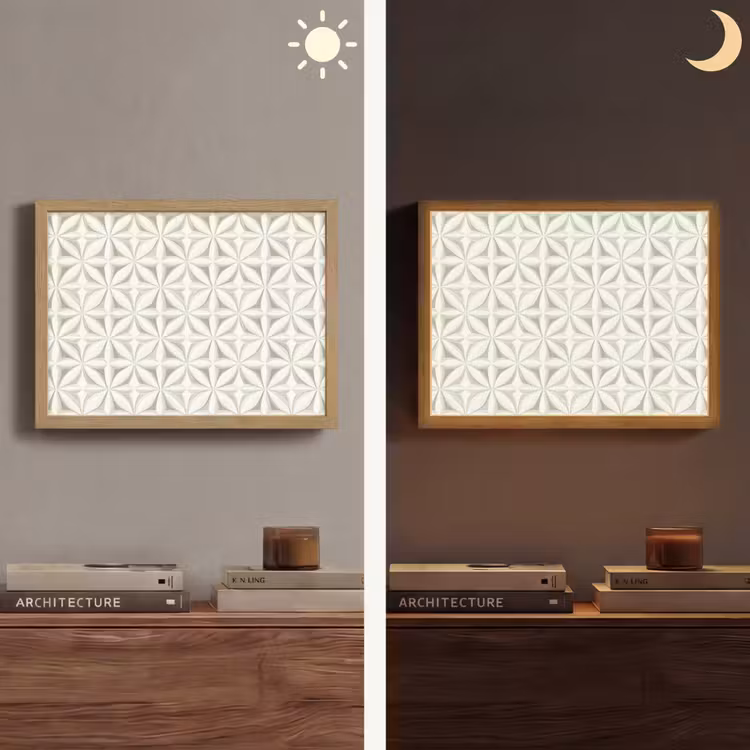 Lightbox - Wandlamp - Abstract - Structuur - Grijs - Wit — 6