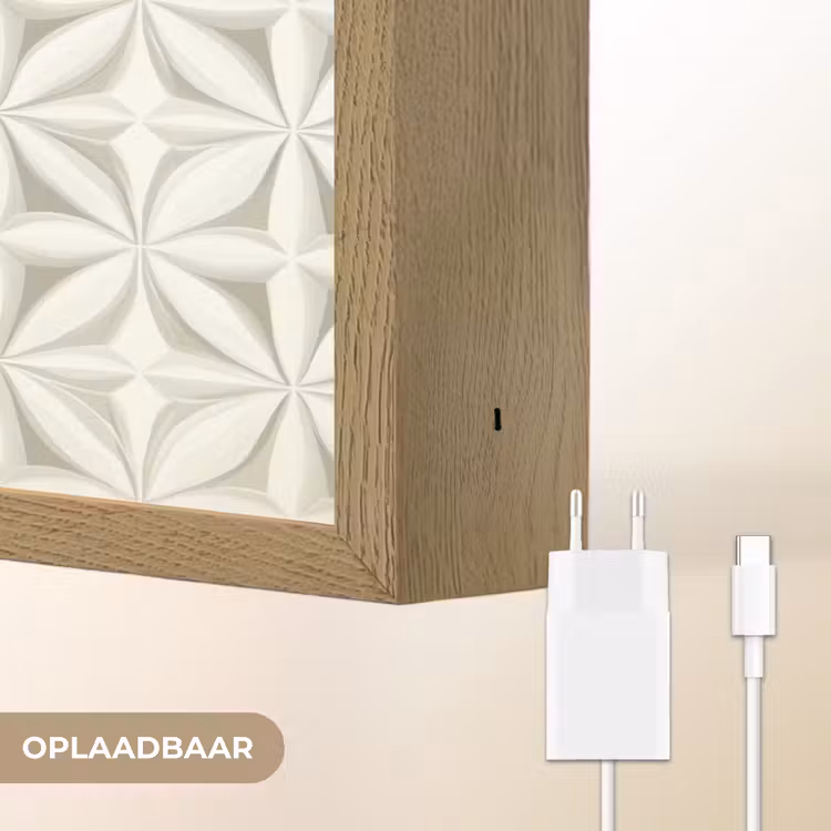Lightbox - Wandlamp - Abstract - Structuur - Grijs - Wit — 7