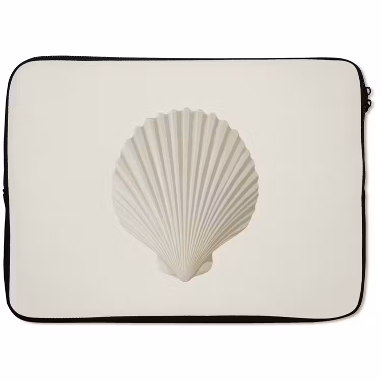 Laptophoes - Schelp - Minimalistisch - Wit — 1