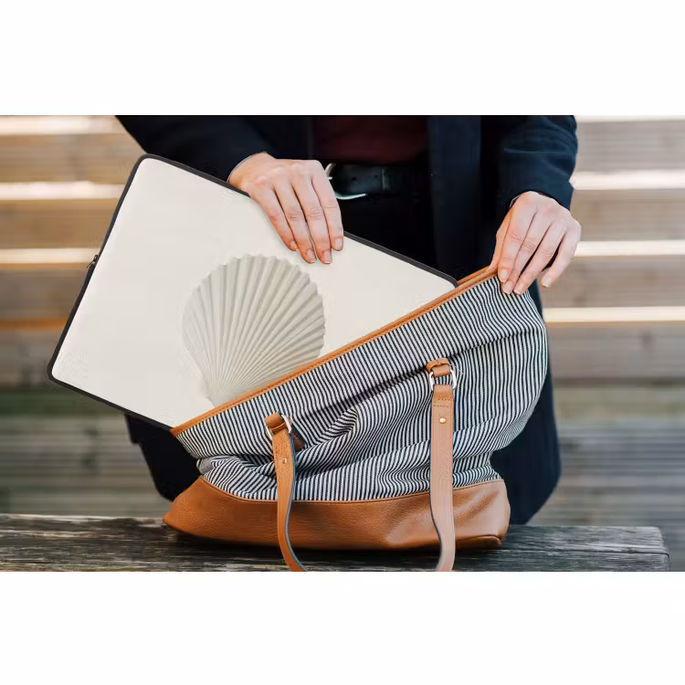Laptophoes - Schelp - Minimalistisch - Wit — 4