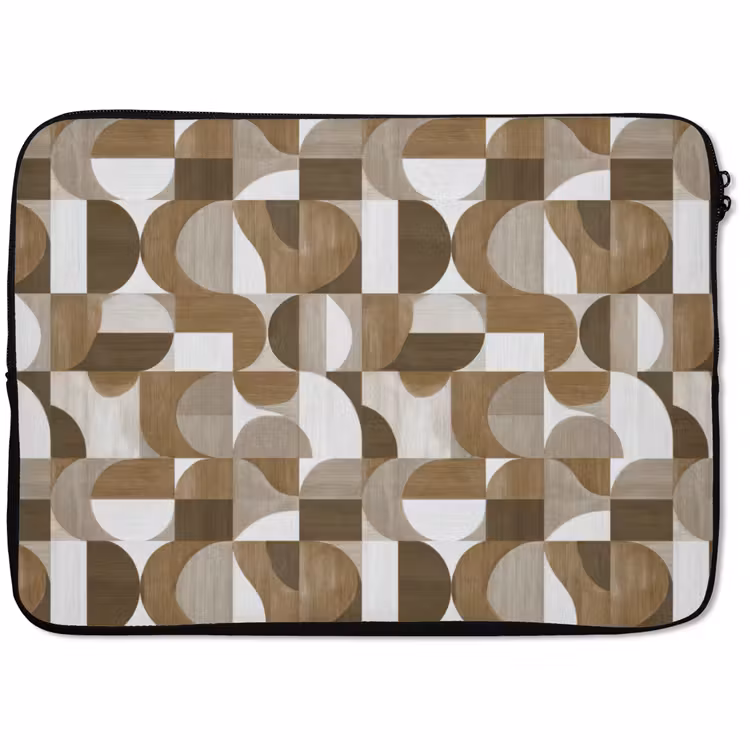 Laptophoes - Abstract - Retro - Bruin — 1