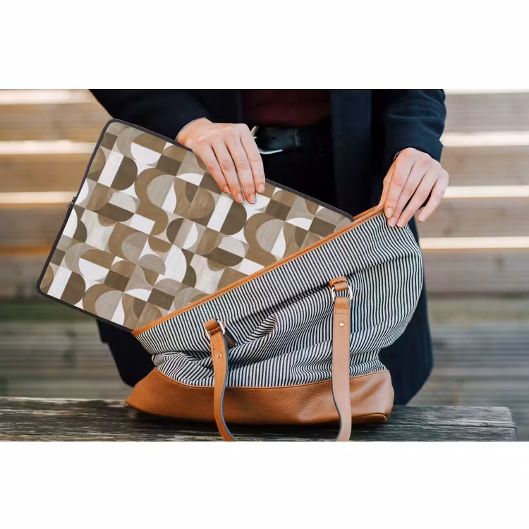 Laptophoes - Abstract - Retro - Bruin — 4