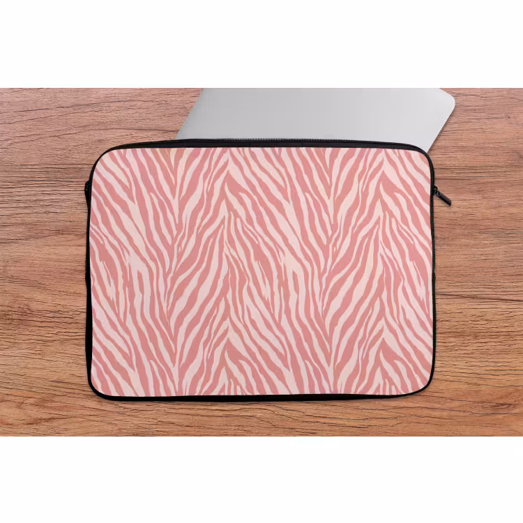 Laptophoes - Zebra - Print - Roze — 2