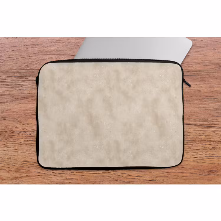 Laptophoes - Structuur - Spikkels - Beige — 2