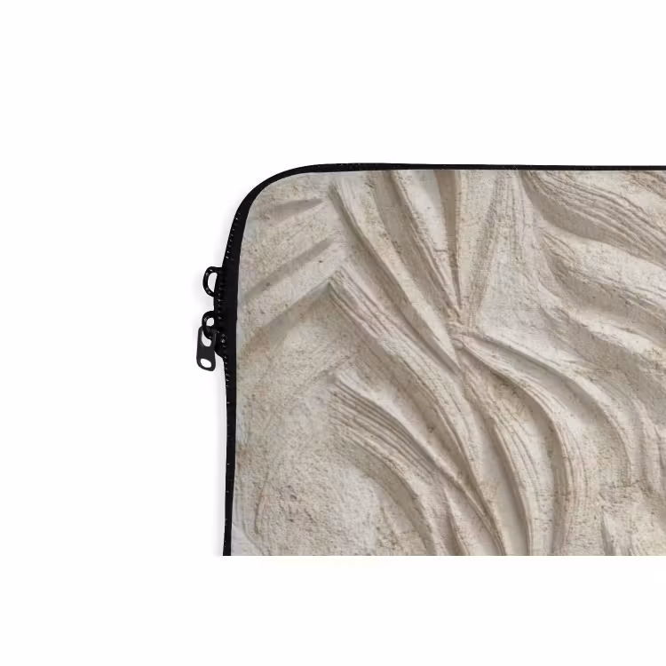 Laptophoes - Textuur - Reliëf - Beige — 6