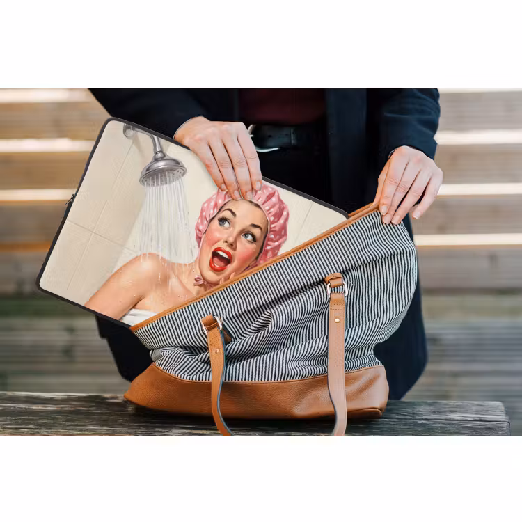 Laptophoes - Vrouw - Douche - Roze — 4