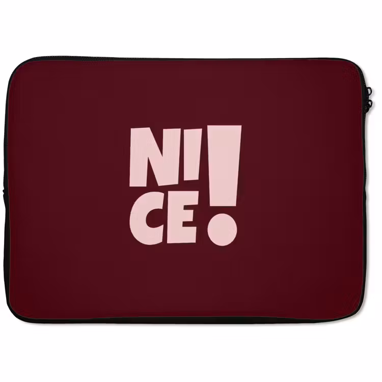 Laptophoes - Nice - Uitroepteken - Rood — 1
