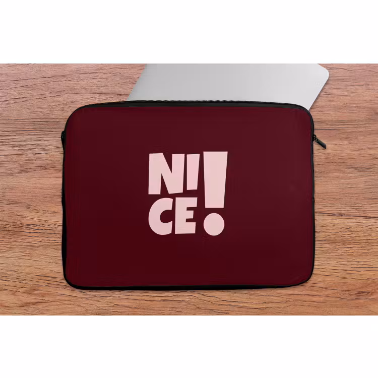 Laptophoes - Nice - Uitroepteken - Rood — 2